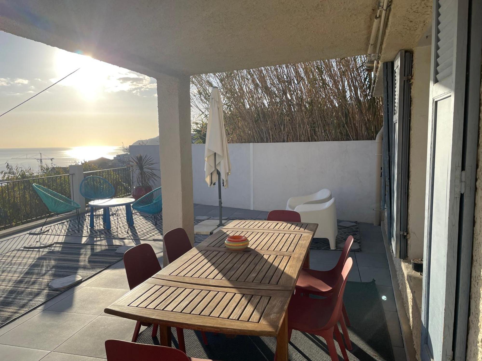 Superbe Terrasse Avec Vue Panoramique Sur La Mer Marselha Exterior foto