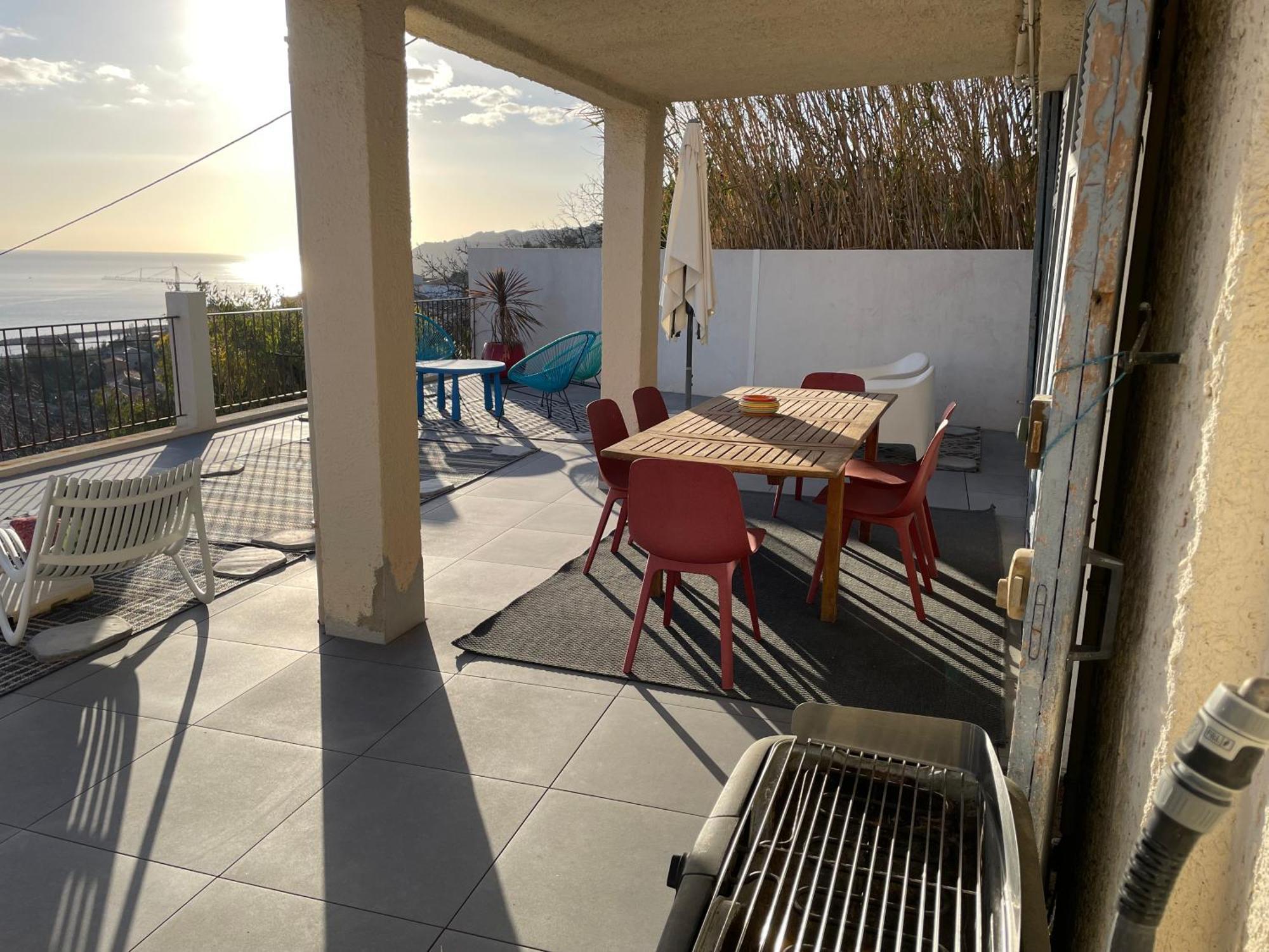 Superbe Terrasse Avec Vue Panoramique Sur La Mer Marselha Exterior foto