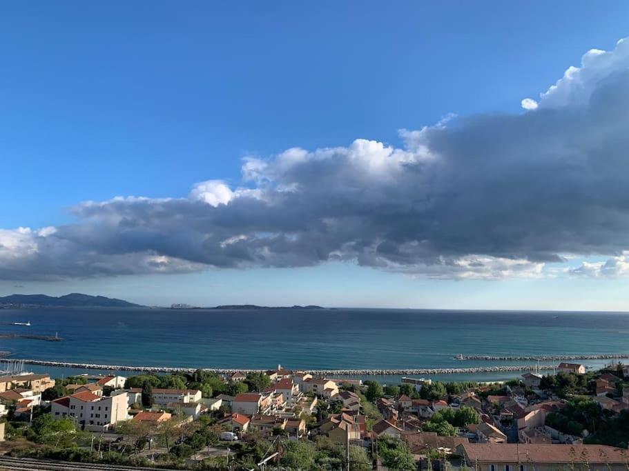 Superbe Terrasse Avec Vue Panoramique Sur La Mer Marselha Exterior foto