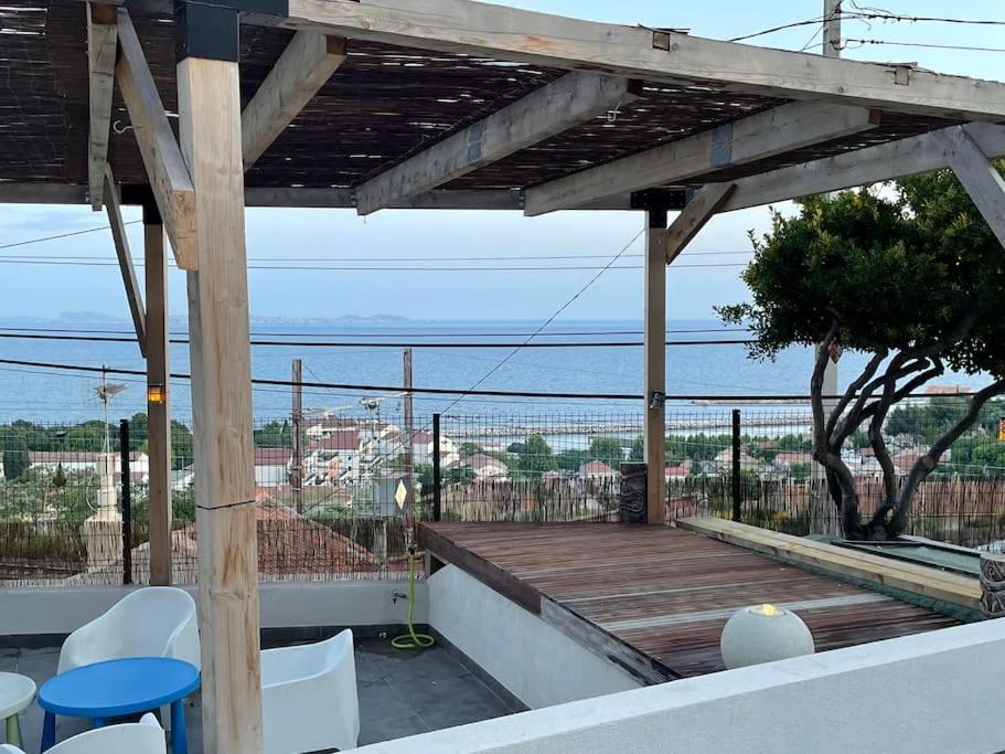 Superbe Terrasse Avec Vue Panoramique Sur La Mer Marselha Exterior foto